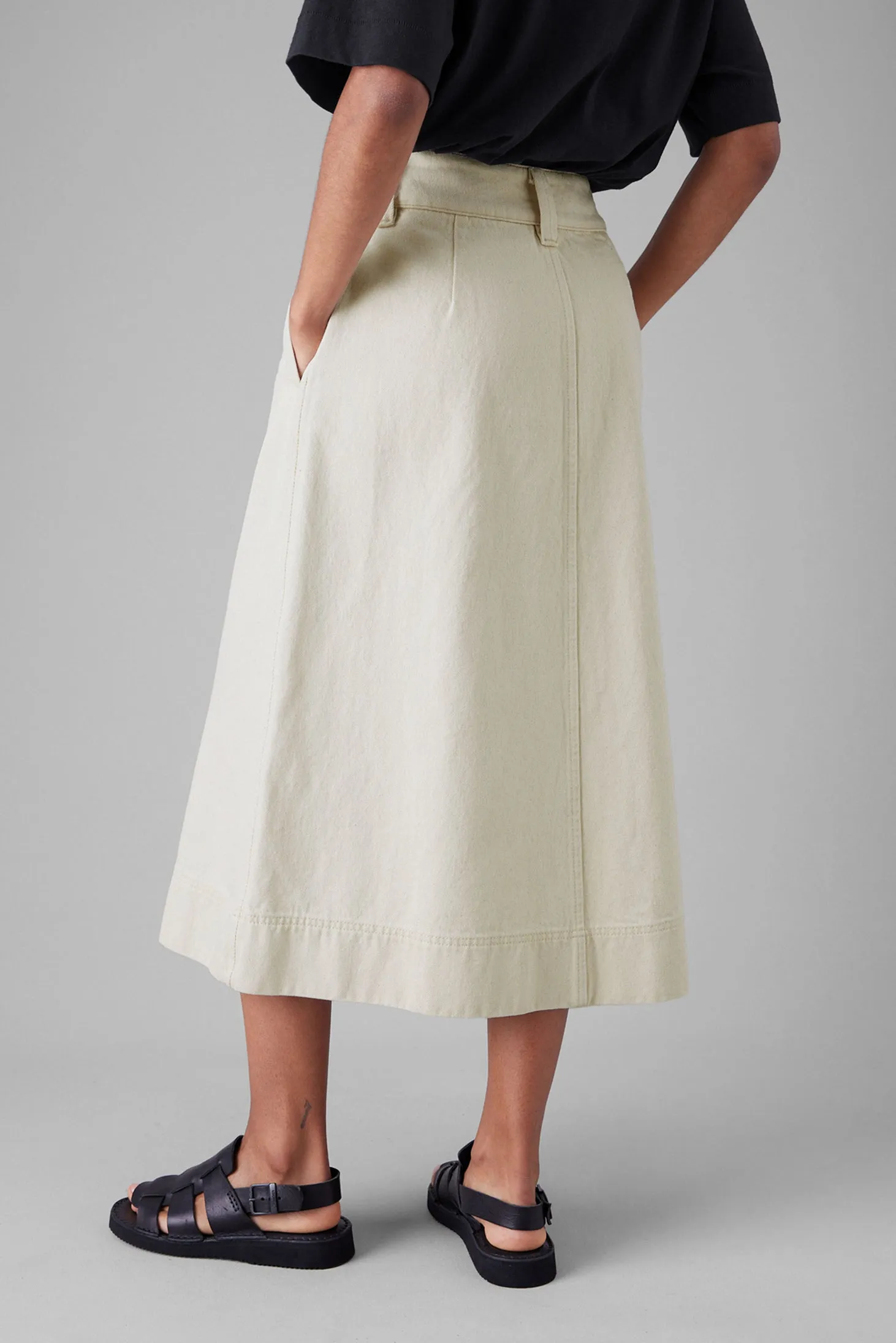 Denim Skirt | Ecru sold by TOAST product image thumbnail 3