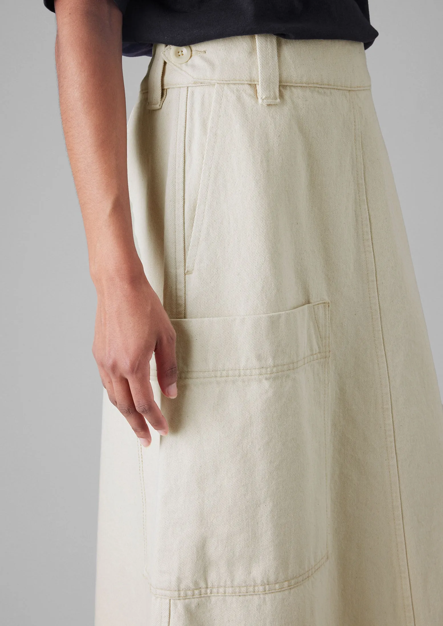 Denim Skirt | Ecru sold by TOAST product image thumbnail 4