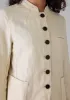 Garment Dyed Cotton Linen Neat Jacket | Parchment sold by TOAST