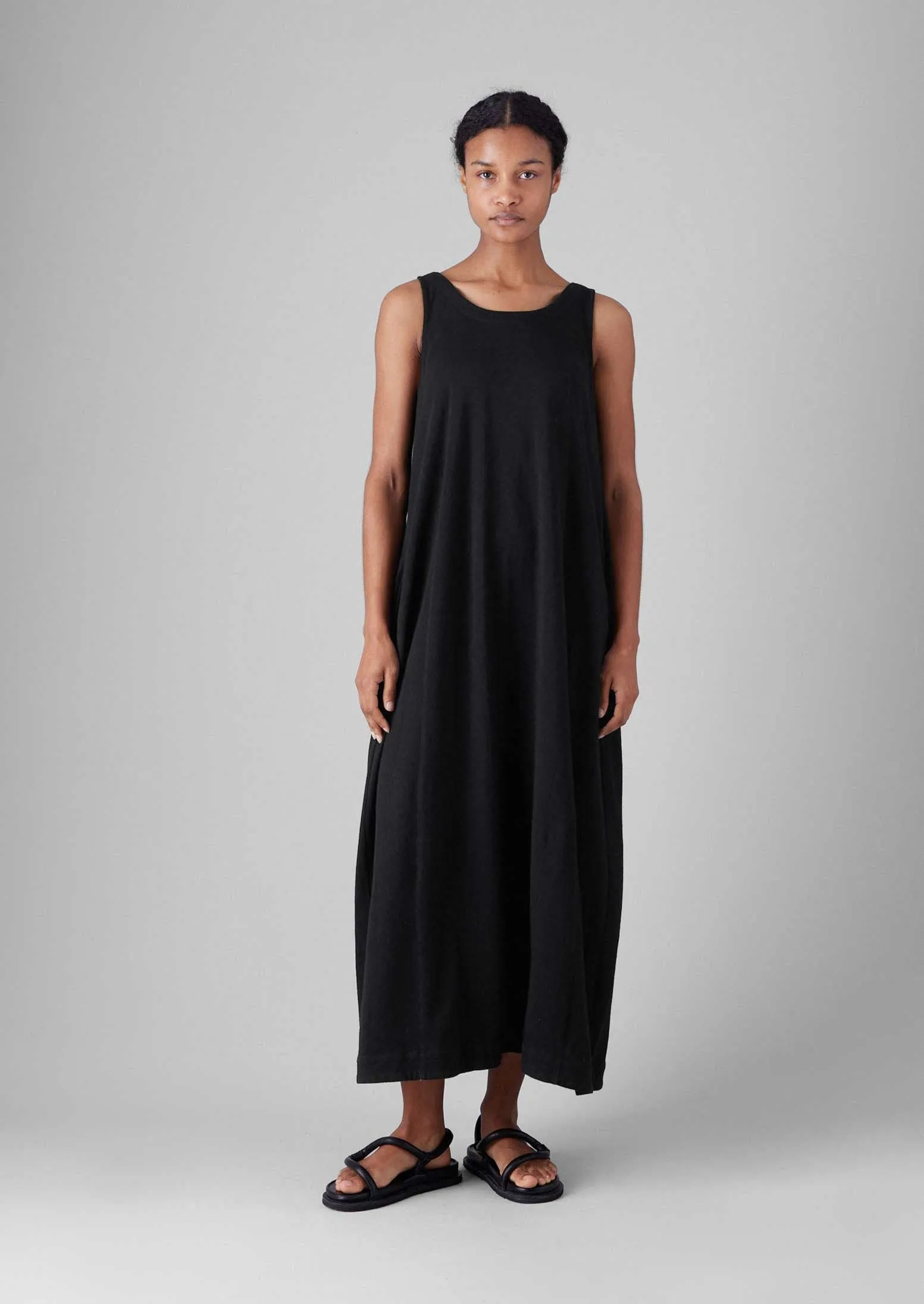 Jersey Cotton Easy Dress | Washed Black sold by TOAST product image thumbnail 2