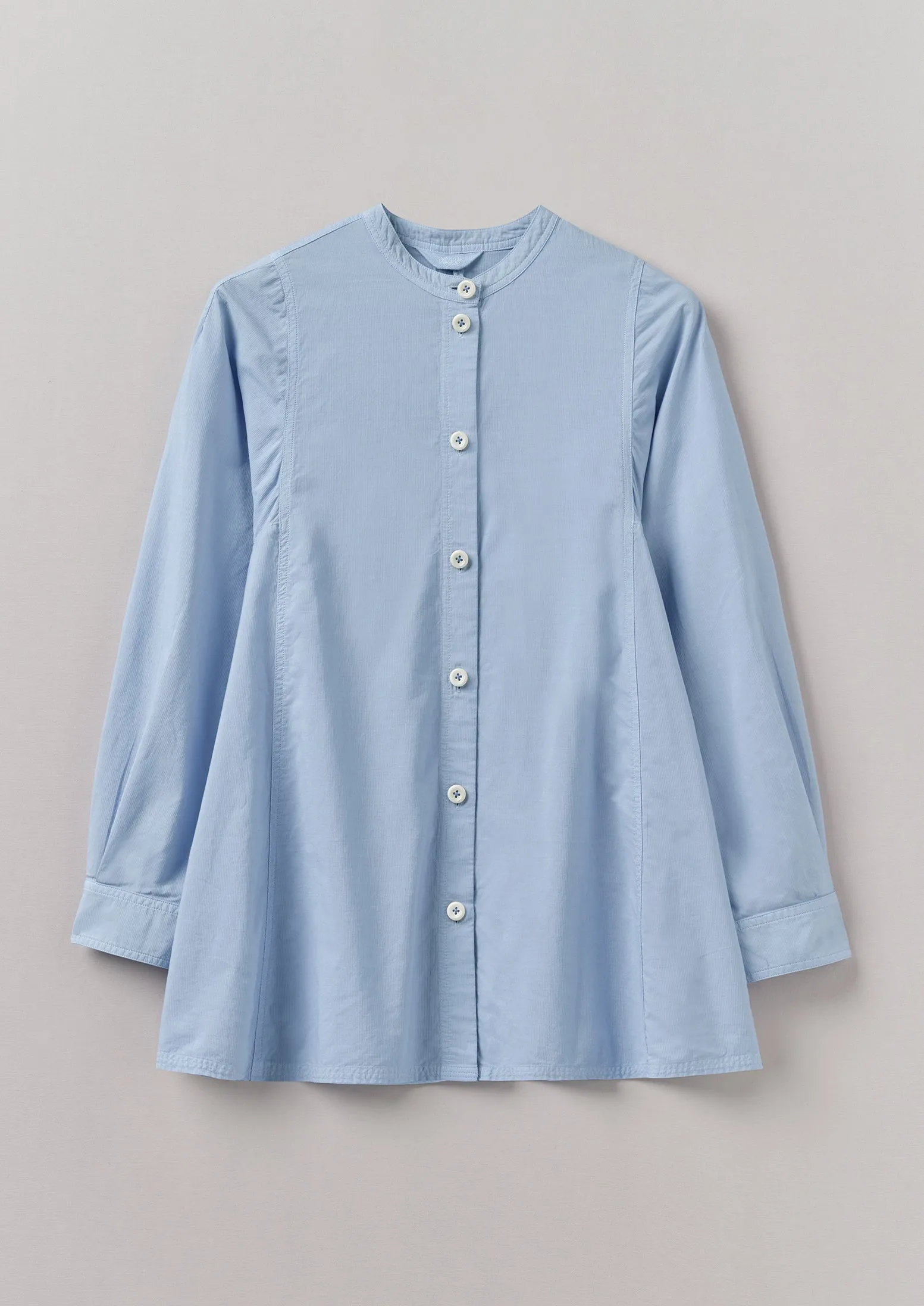 Raised Stripe Cotton Poplin Shirt | Sky Blue sold by TOAST