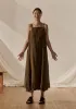Garment Dyed Linen Apron Dress | Pear sold by TOAST