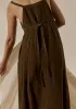 Garment Dyed Linen Apron Dress | Pear sold by TOAST