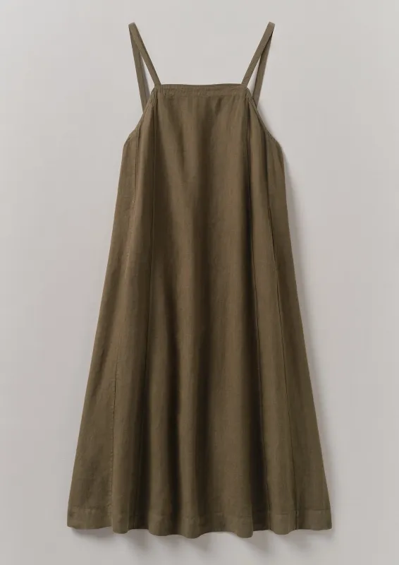 Garment Dyed Linen Apron Dress | Pear sold by TOAST