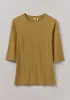 Cotton Half Sleeve Lounge Tee | Durian Green sold by TOAST