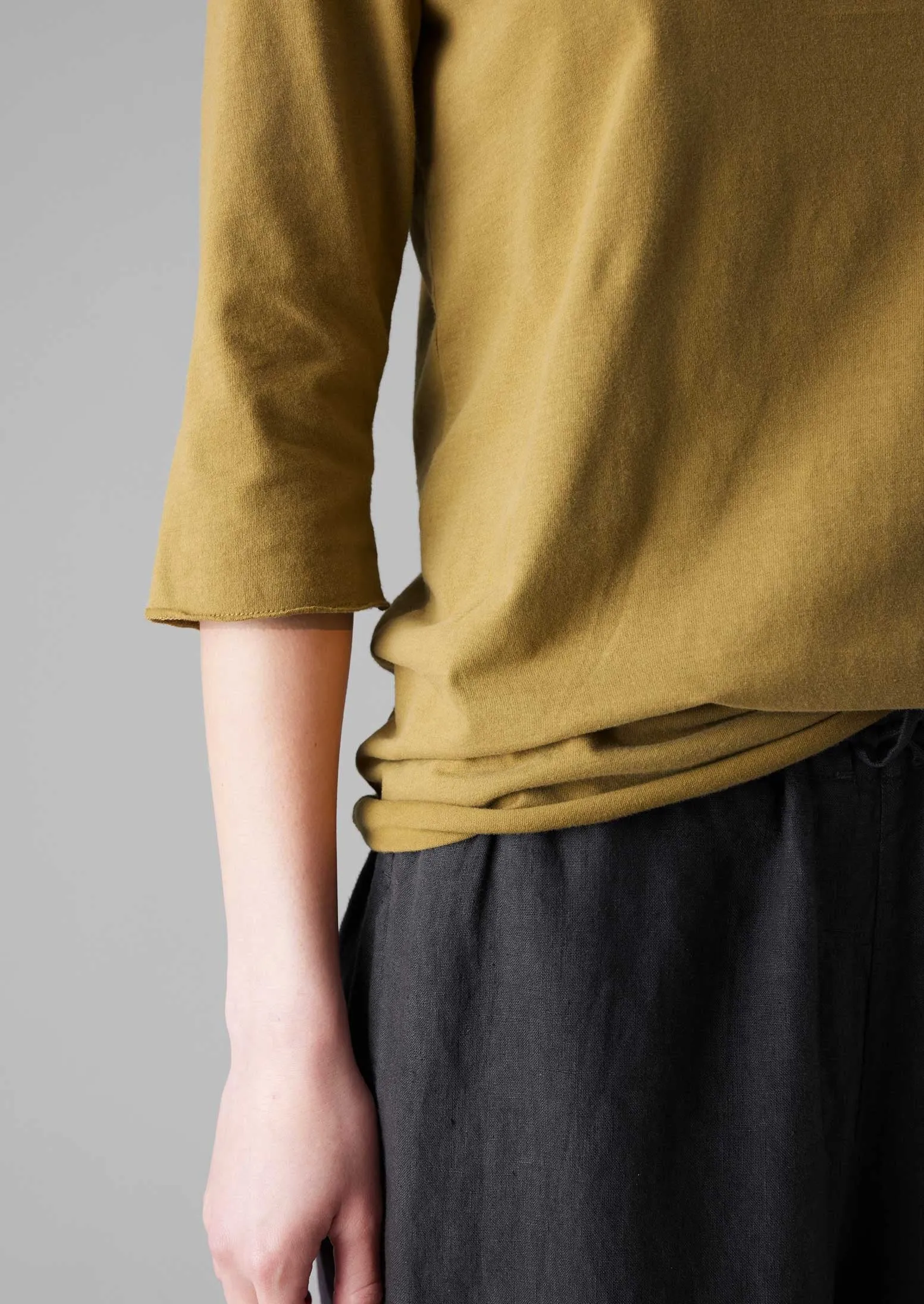 Cotton Half Sleeve Lounge Tee | Durian Green sold by TOAST product image thumbnail 3