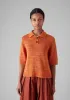 Linen Cotton Slub Knitted Top | Orange Poppy sold by TOAST