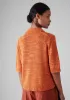 Linen Cotton Slub Knitted Top | Orange Poppy sold by TOAST