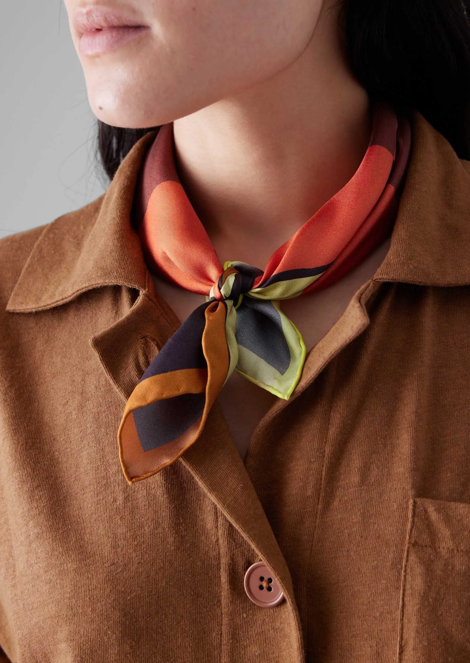 Pinwheel Print Silk Bandana | Plum sold by TOAST product image thumbnail 3