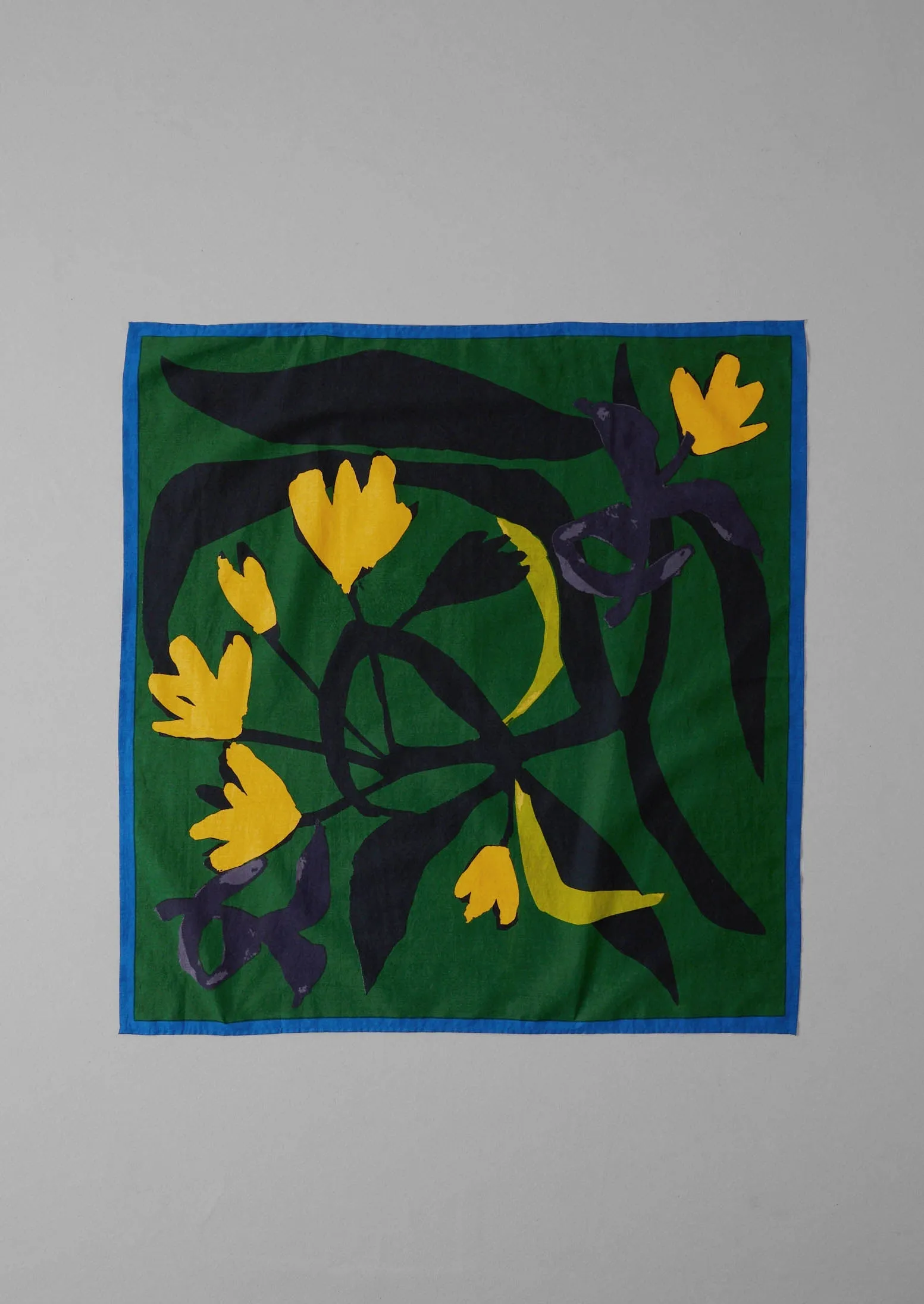 Floral Ribbon Print Cotton Bandana | Lawn Green sold by TOAST product image thumbnail 2