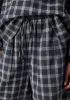 Check Cotton Linen Shorts | Slate sold by TOAST