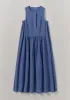 Garment Dyed Linen Panelled Dress | Cornflower sold by TOAST