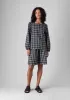 Check Cotton Linen Smock | Slate sold by TOAST