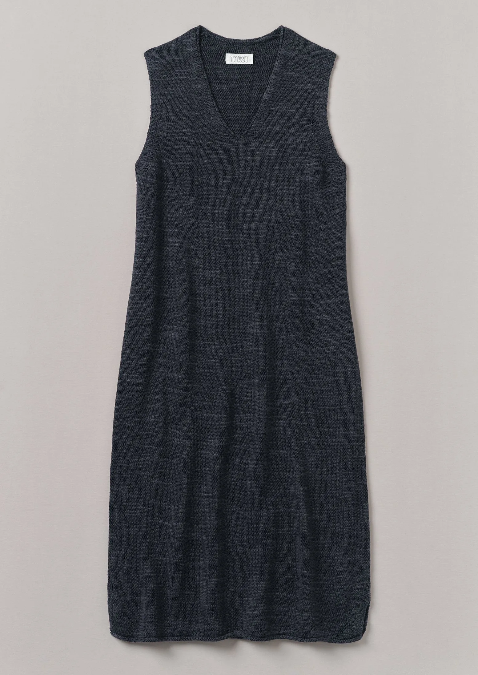 Linen Cotton Knitted Dress | Dark Navy sold by TOAST