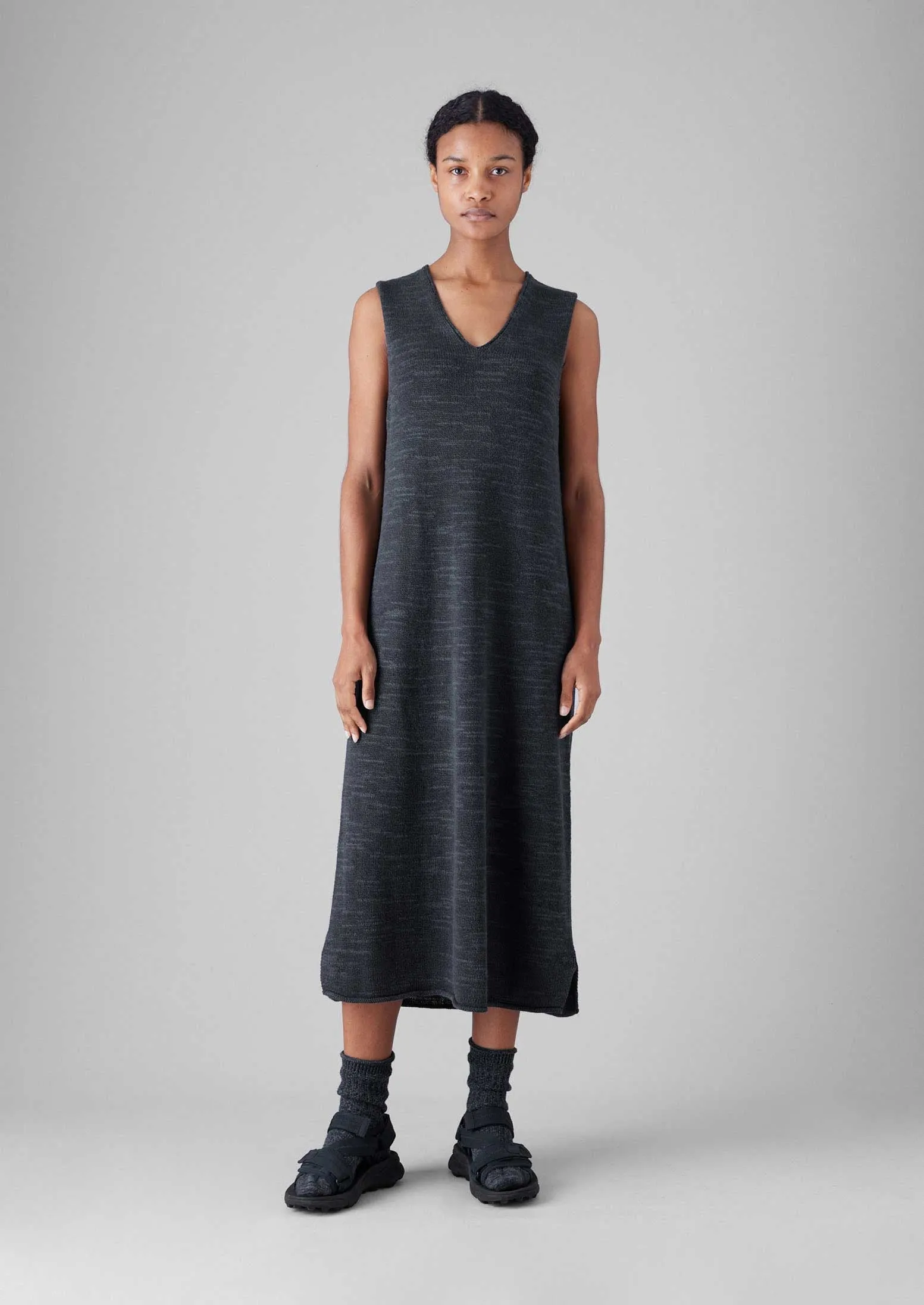 Linen Cotton Knitted Dress | Dark Navy sold by TOAST product image thumbnail 2