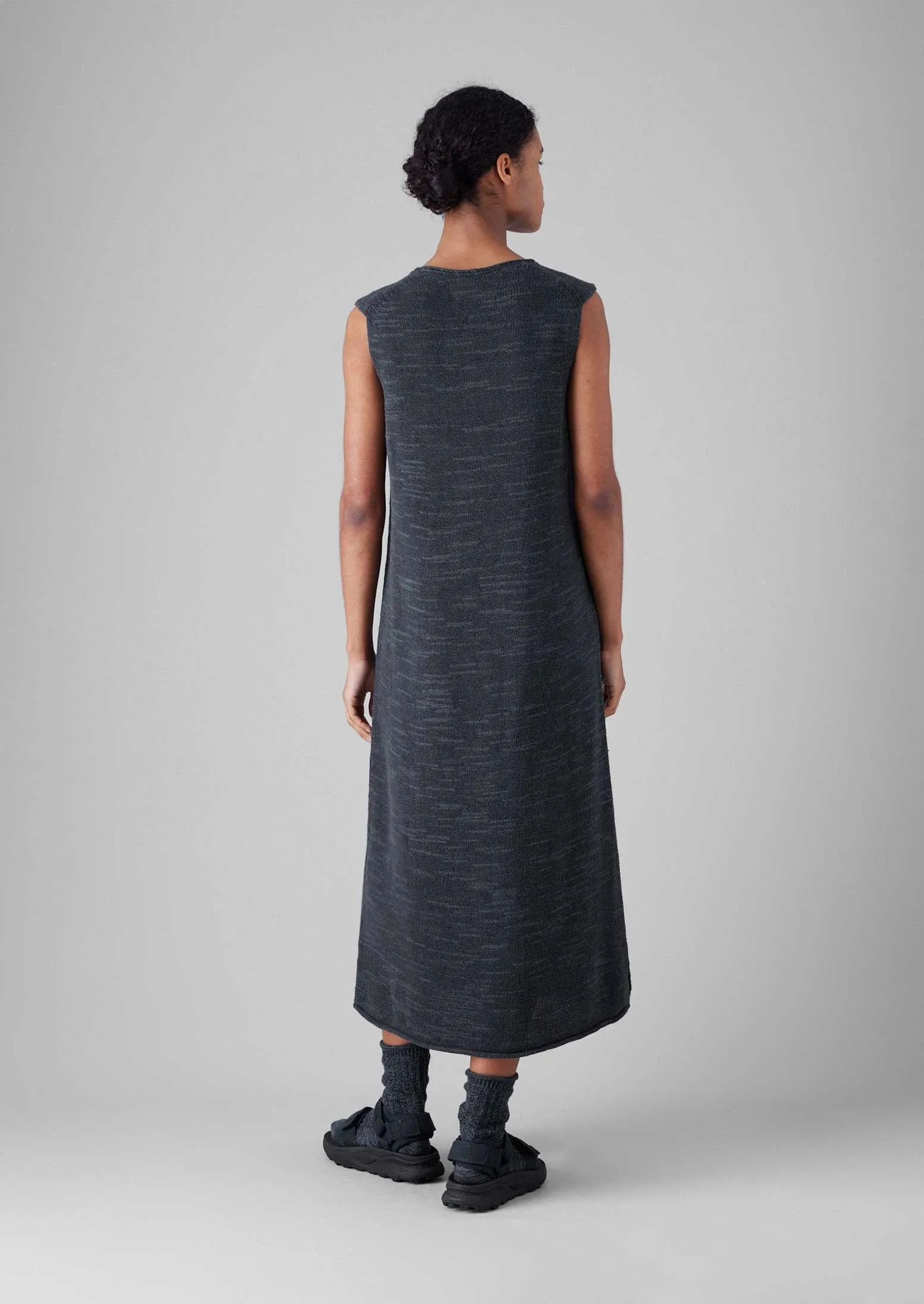 Linen Cotton Knitted Dress | Dark Navy sold by TOAST product image thumbnail 3
