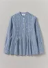 Dash Stripe Pintuck Shirt | Chambray Blue sold by TOAST