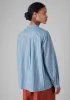 Dash Stripe Pintuck Shirt | Chambray Blue sold by TOAST