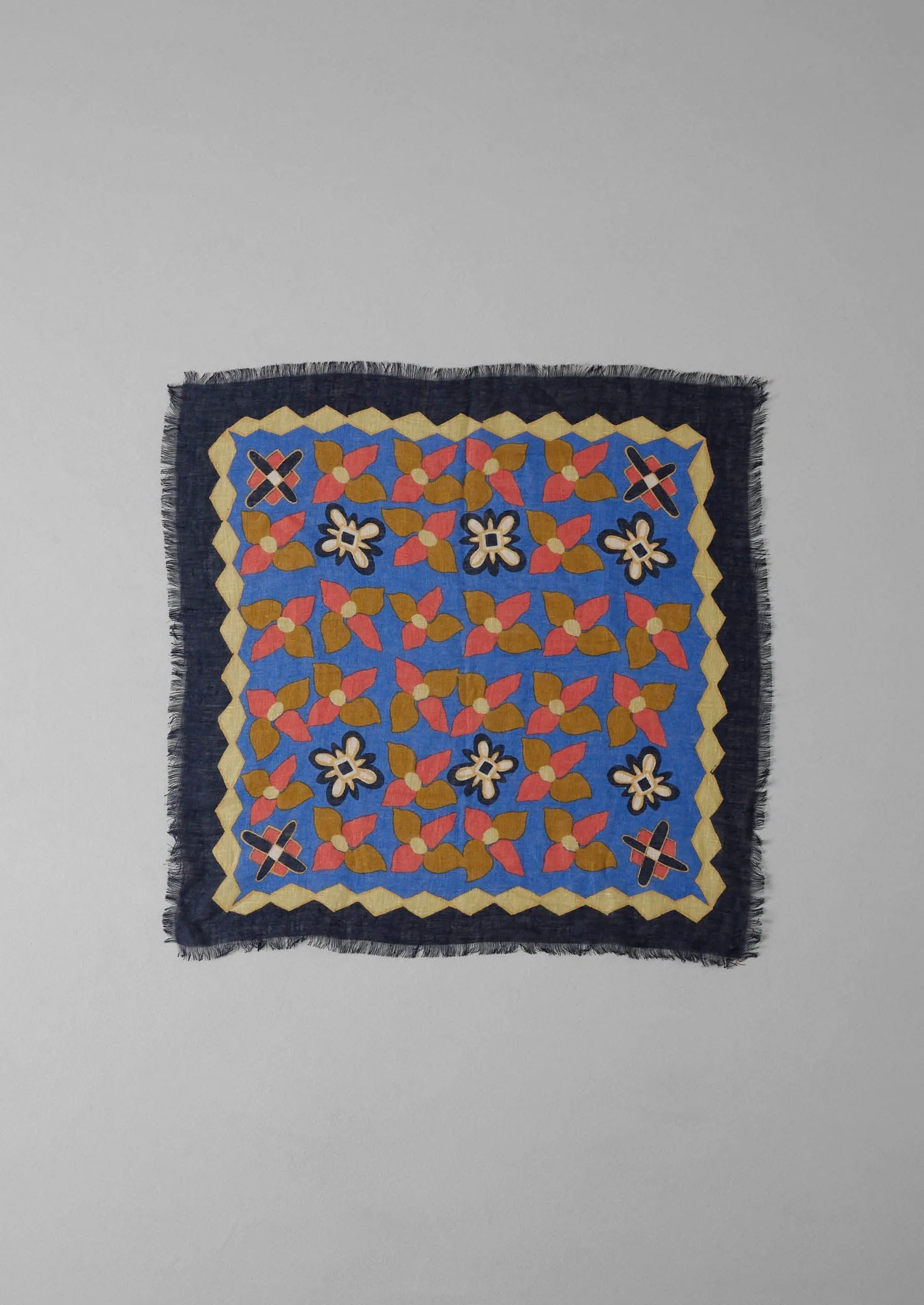 Folk Floral Print Linen Bandana | Bluebird sold by TOAST product image thumbnail 3