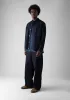 Stand Collar Japanese Denim Jacket | Indigo sold by TOAST