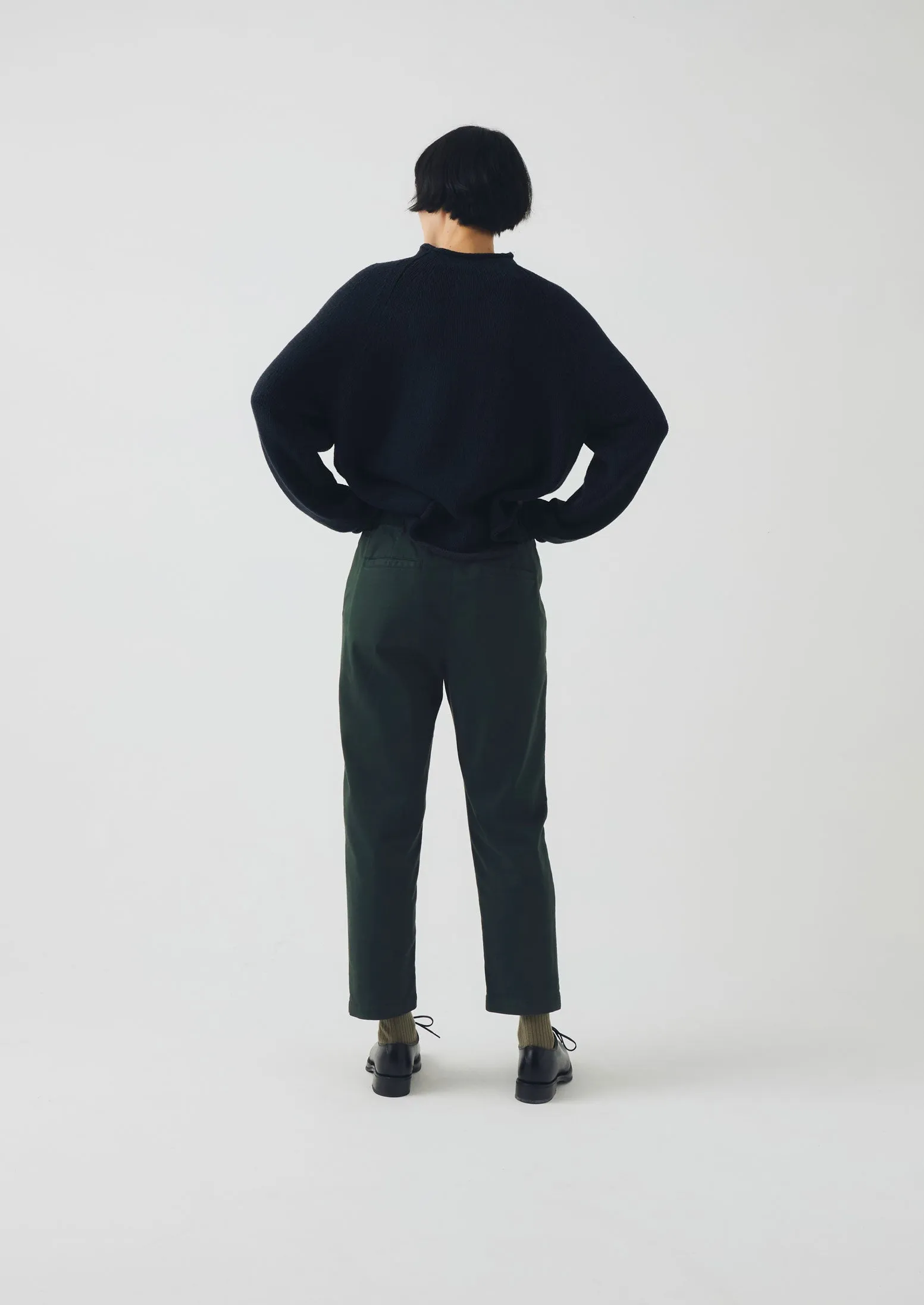 Gabi Cotton Pull On Trousers | Pine sold by TOAST product image thumbnail 3