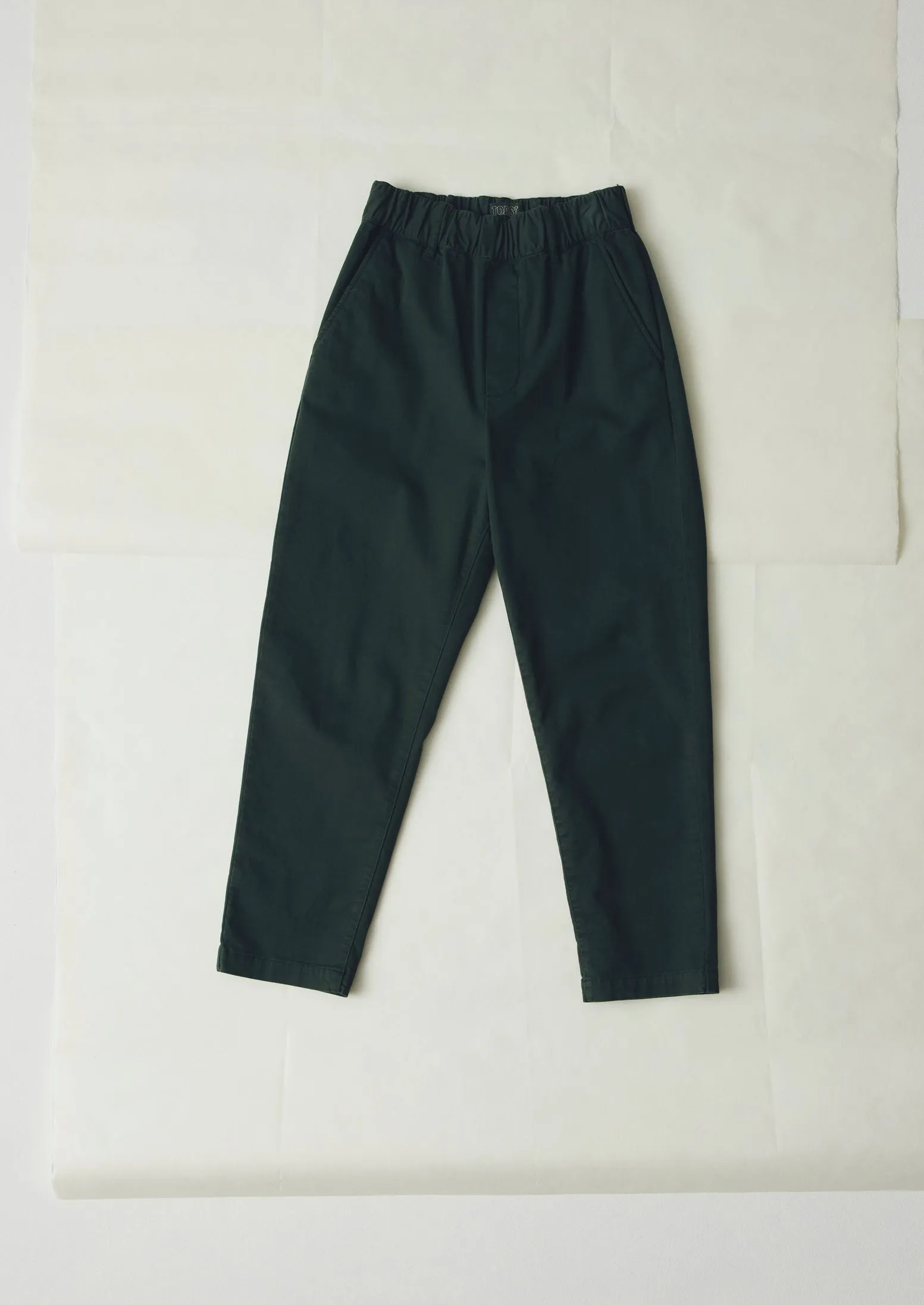 Gabi Cotton Pull On Trousers | Pine sold by TOAST