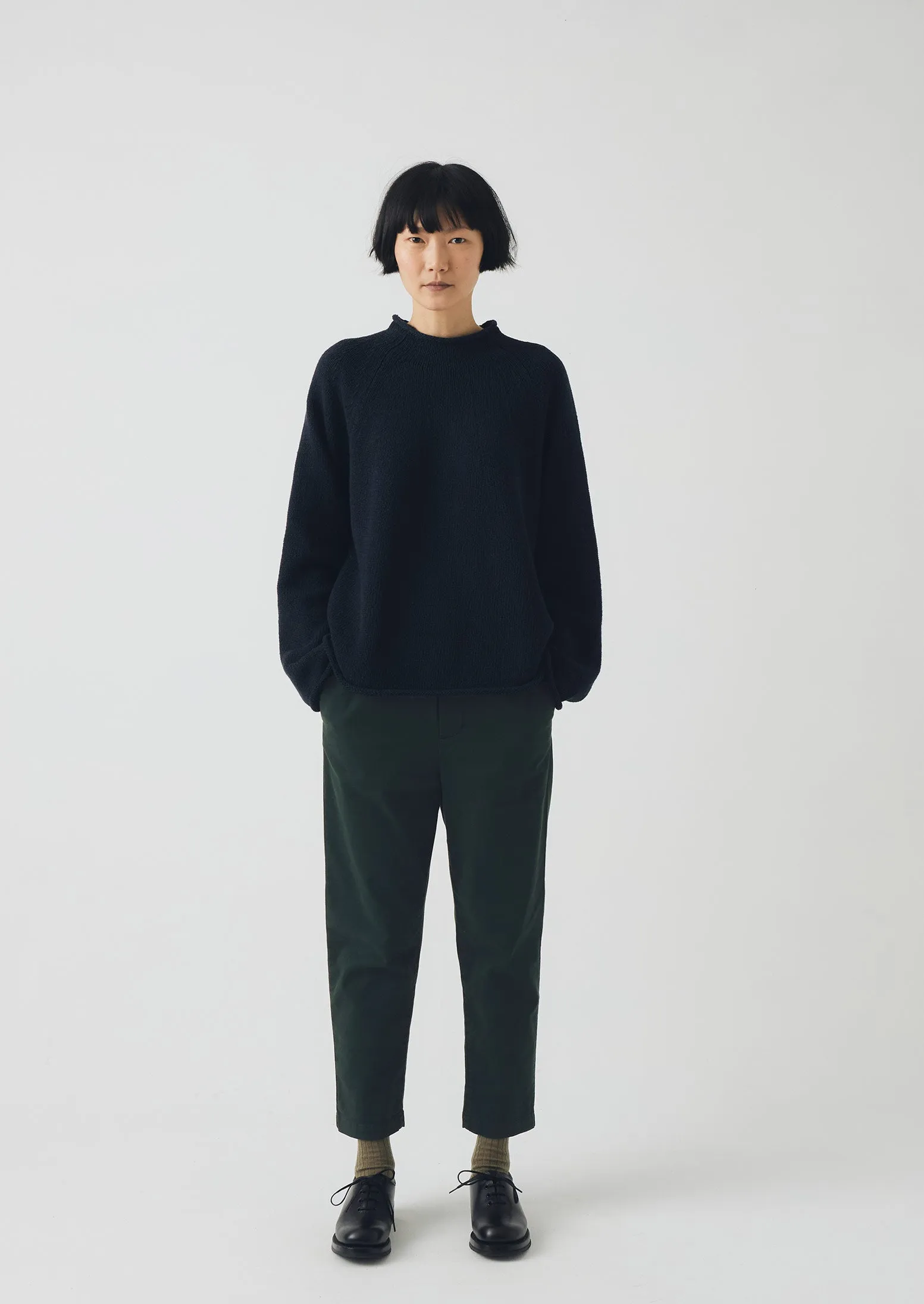 Gabi Cotton Pull On Trousers | Pine sold by TOAST product image thumbnail 2