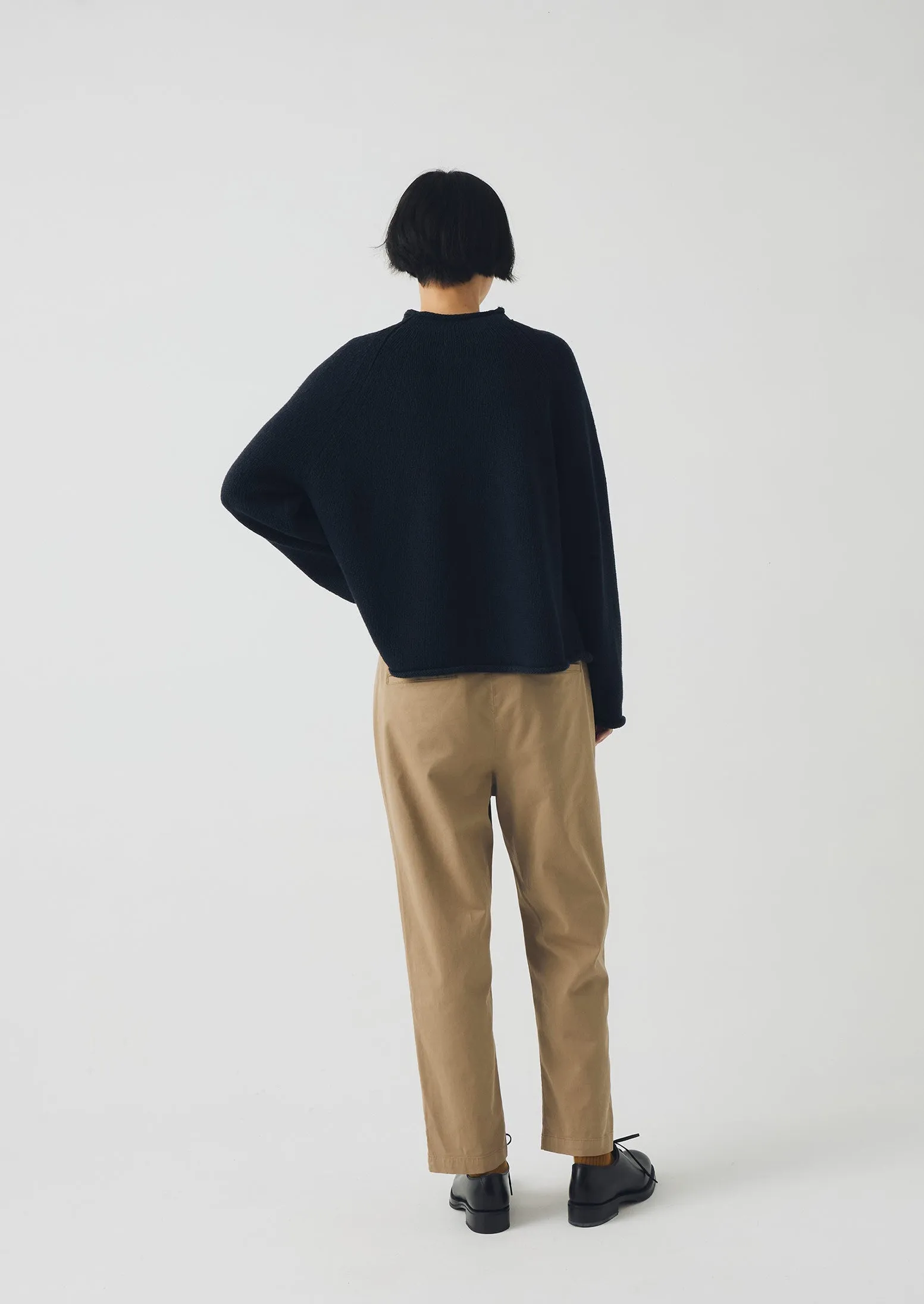 Gabi Cotton Pull On Trousers | Ash Brown sold by TOAST product image thumbnail 3