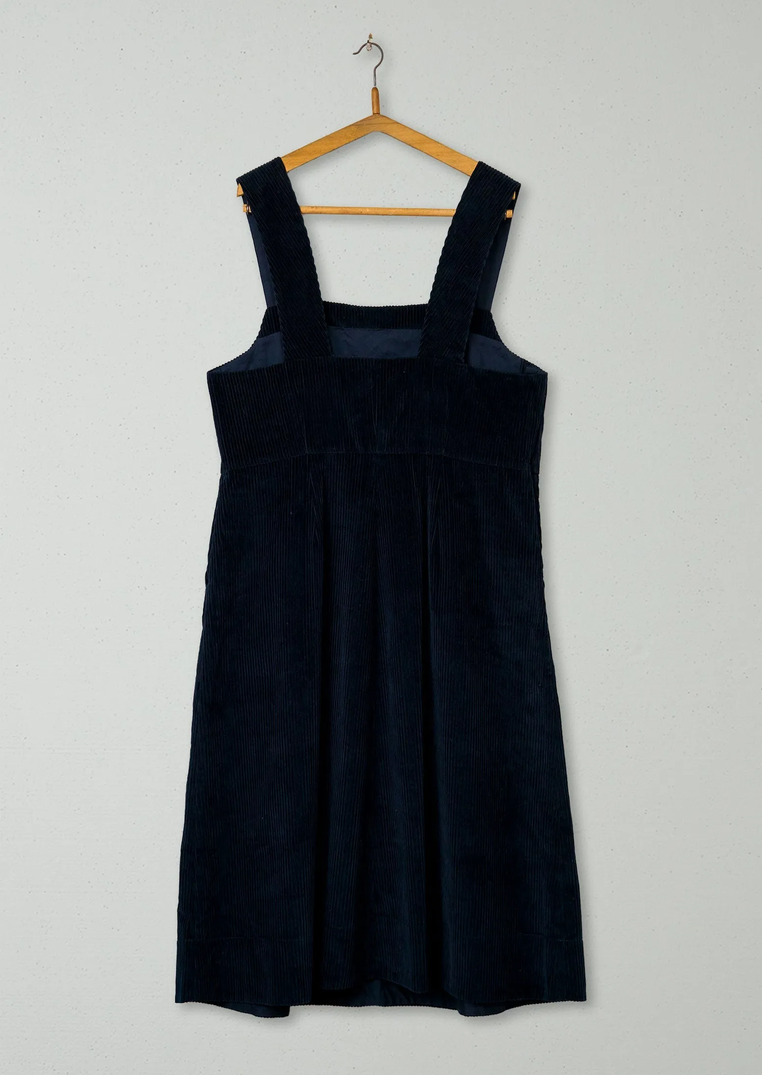 Reworn Cord Pinafore Dress Size 18 (697) | Anthracite Blue sold by TOAST product image thumbnail 2