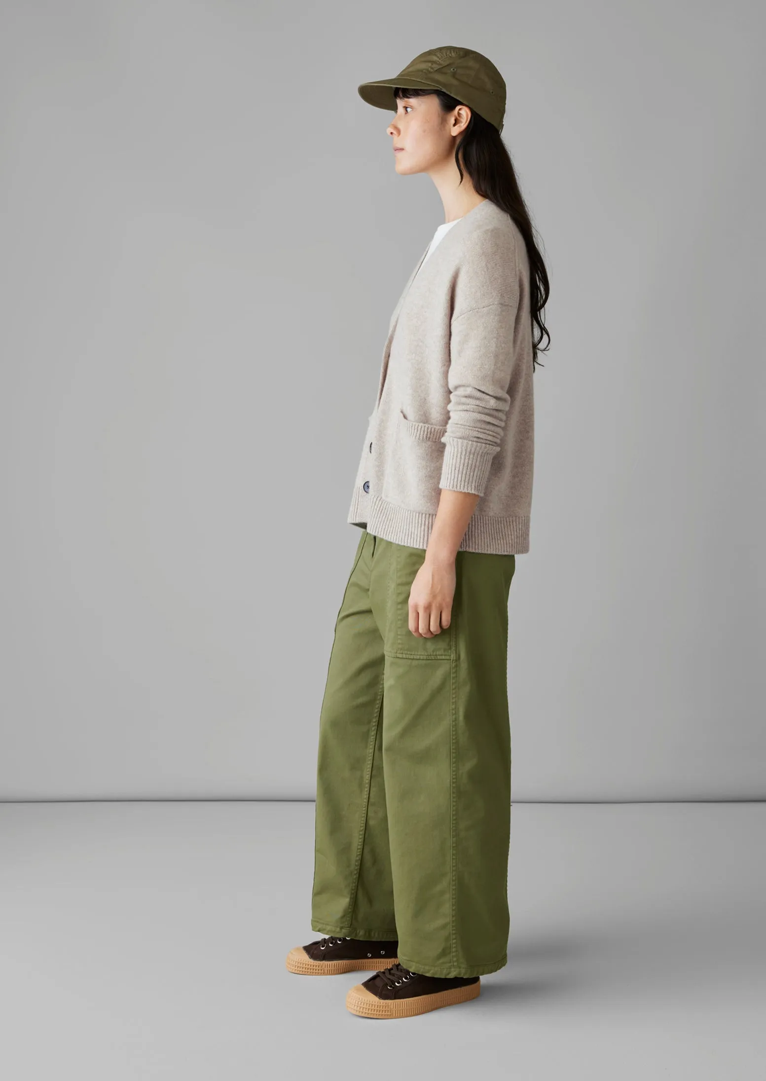 Ffion Wool Cashmere Boxy Cardigan | Putty sold by TOAST product image thumbnail 4