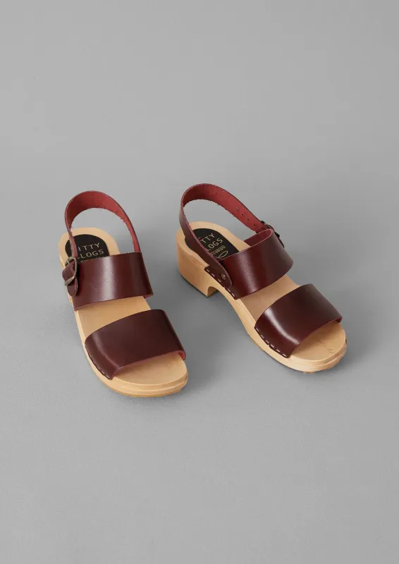 Kit and Clogs Studio Etta Leather Clogs | Chestnut Red sold by TOAST
