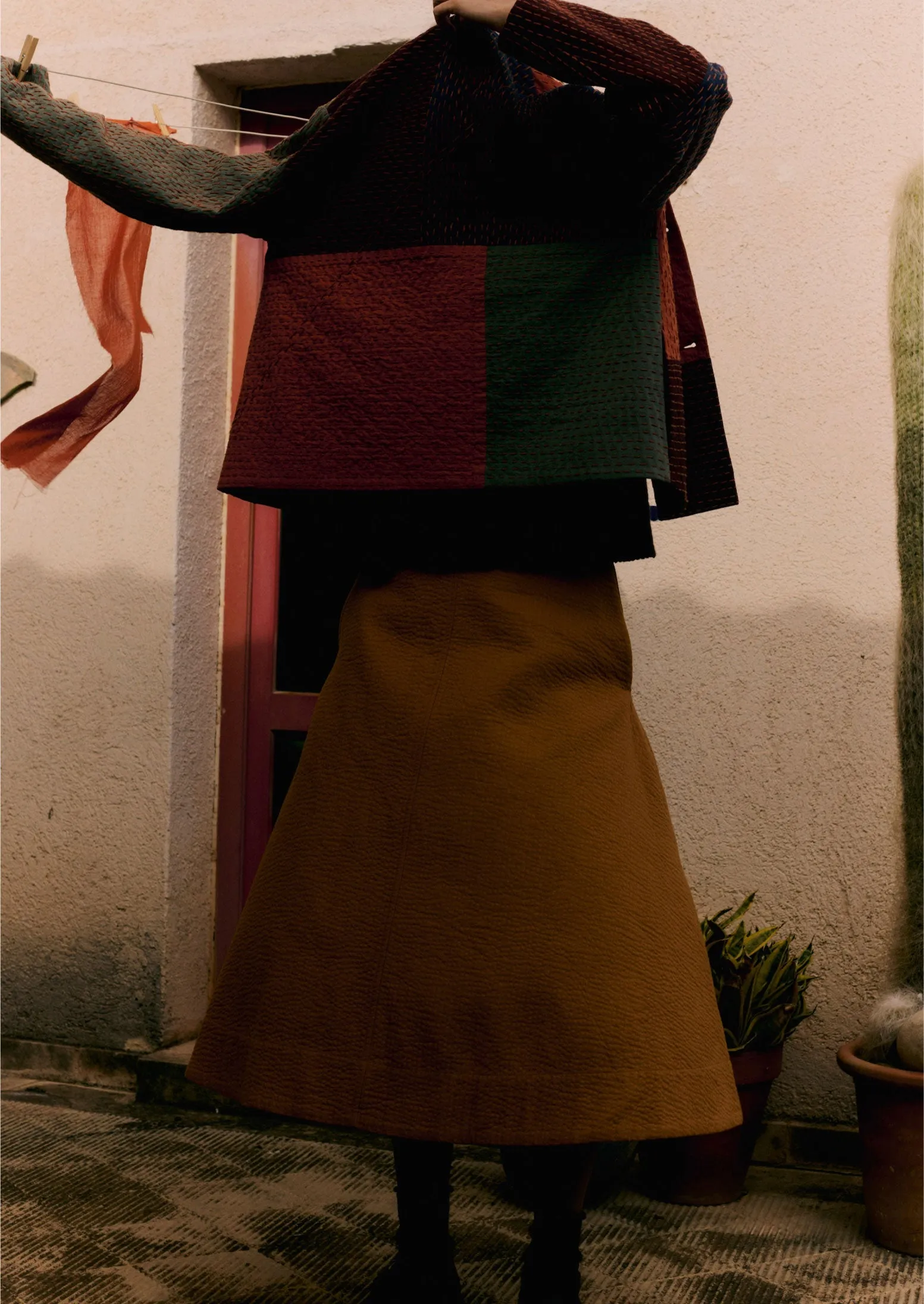 Quilted Patchwork Cotton Jacket | Royal Blue/Multi sold by TOAST product image thumbnail 3