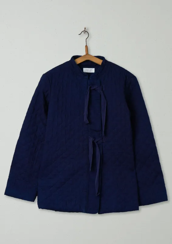 Reworn Japanese Quilted Jacket Size 8 (086) | Indigo sold by TOAST