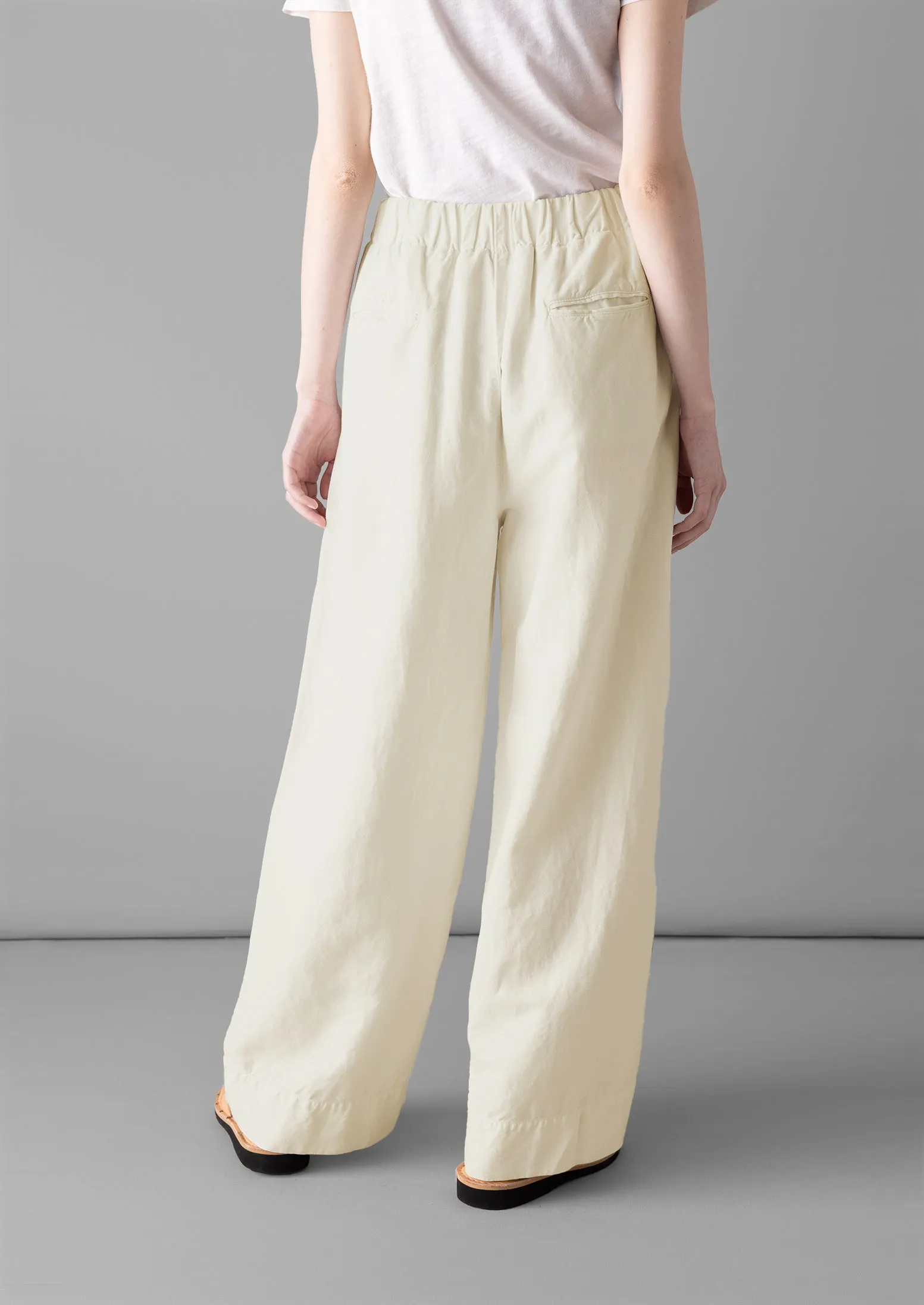 Corinne Cotton Linen Wide Leg Trousers | Parchment sold by TOAST product image thumbnail 4