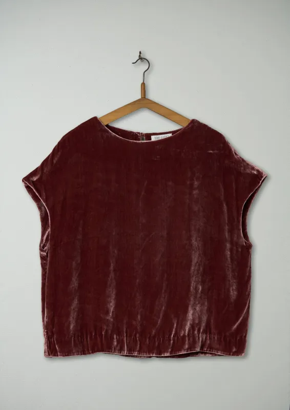 Reworn Silk Velvet Tee Size 12 (265) | Blush sold by TOAST