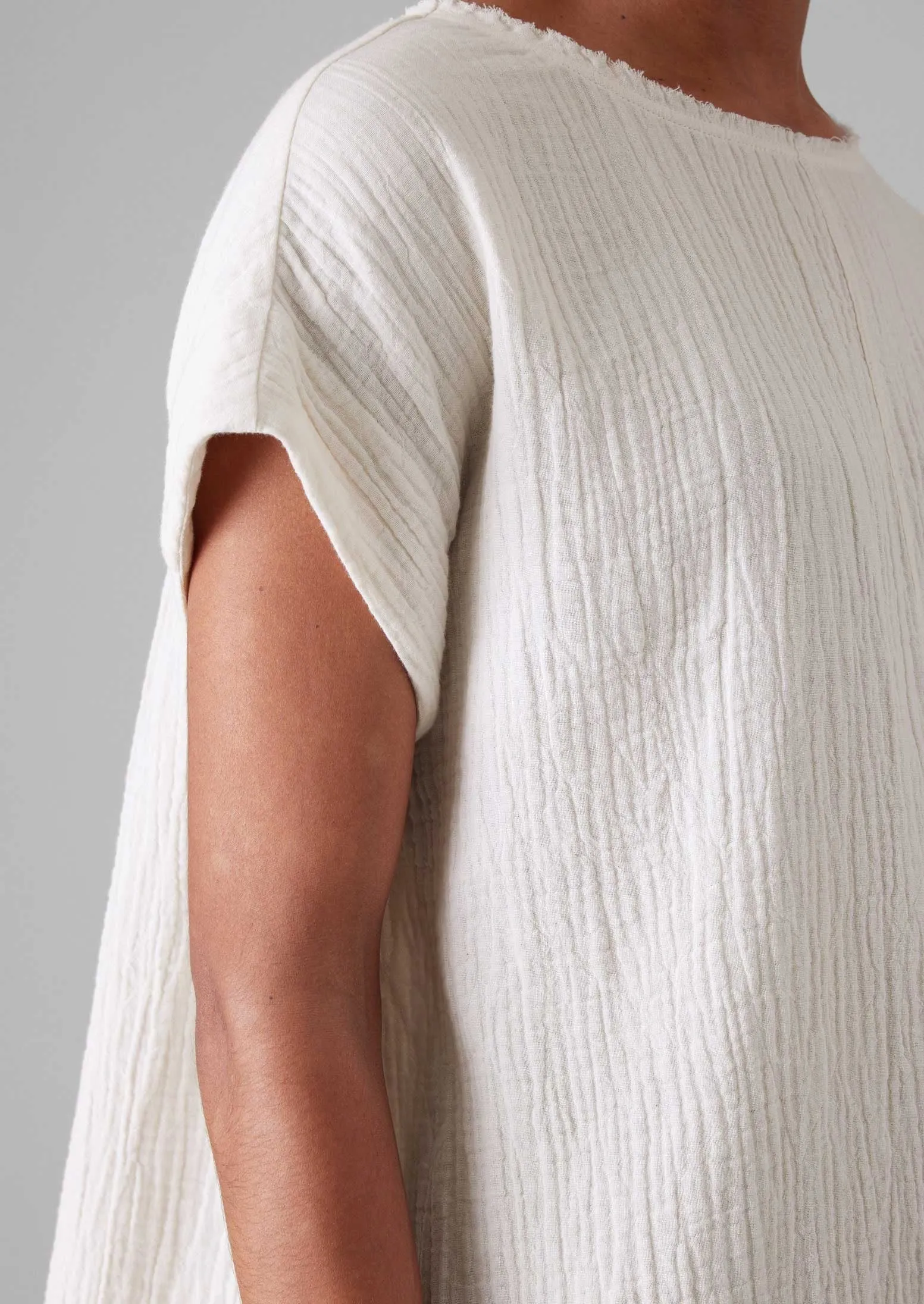 Crinkle Cotton Gauze Top | Oat sold by TOAST product image thumbnail 5