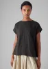 Crinkle Cotton Gauze Top | Black Pepper sold by TOAST
