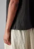 Crinkle Cotton Gauze Top | Black Pepper sold by TOAST