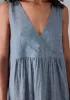 Lightweight Linen Cotton Lounge Dress | Dusty Blue sold by TOAST