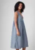 Lightweight Linen Cotton Lounge Dress | Dusty Blue sold by TOAST