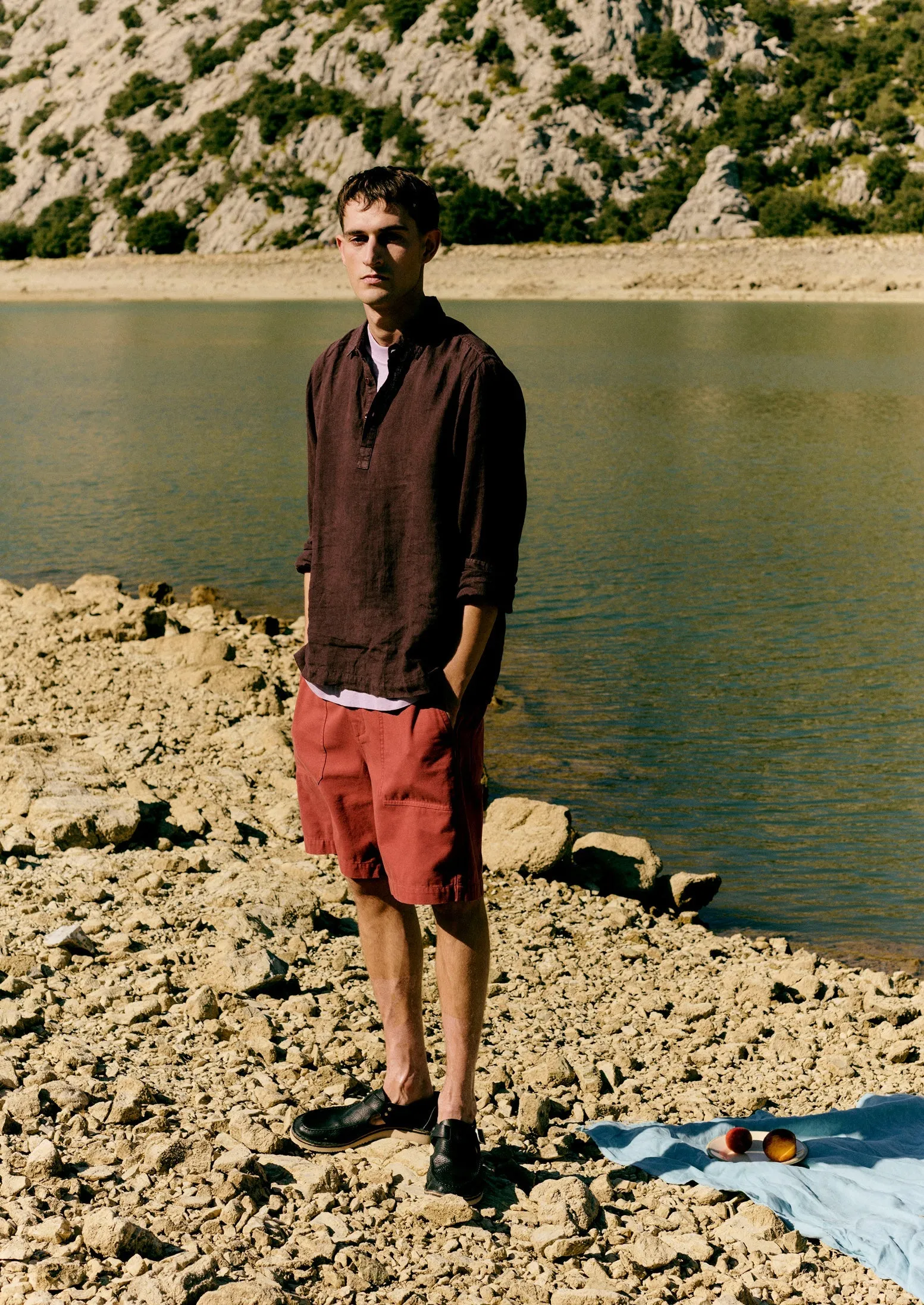 Half Placket Linen Shirt | Rich Earth sold by TOAST product image thumbnail 3