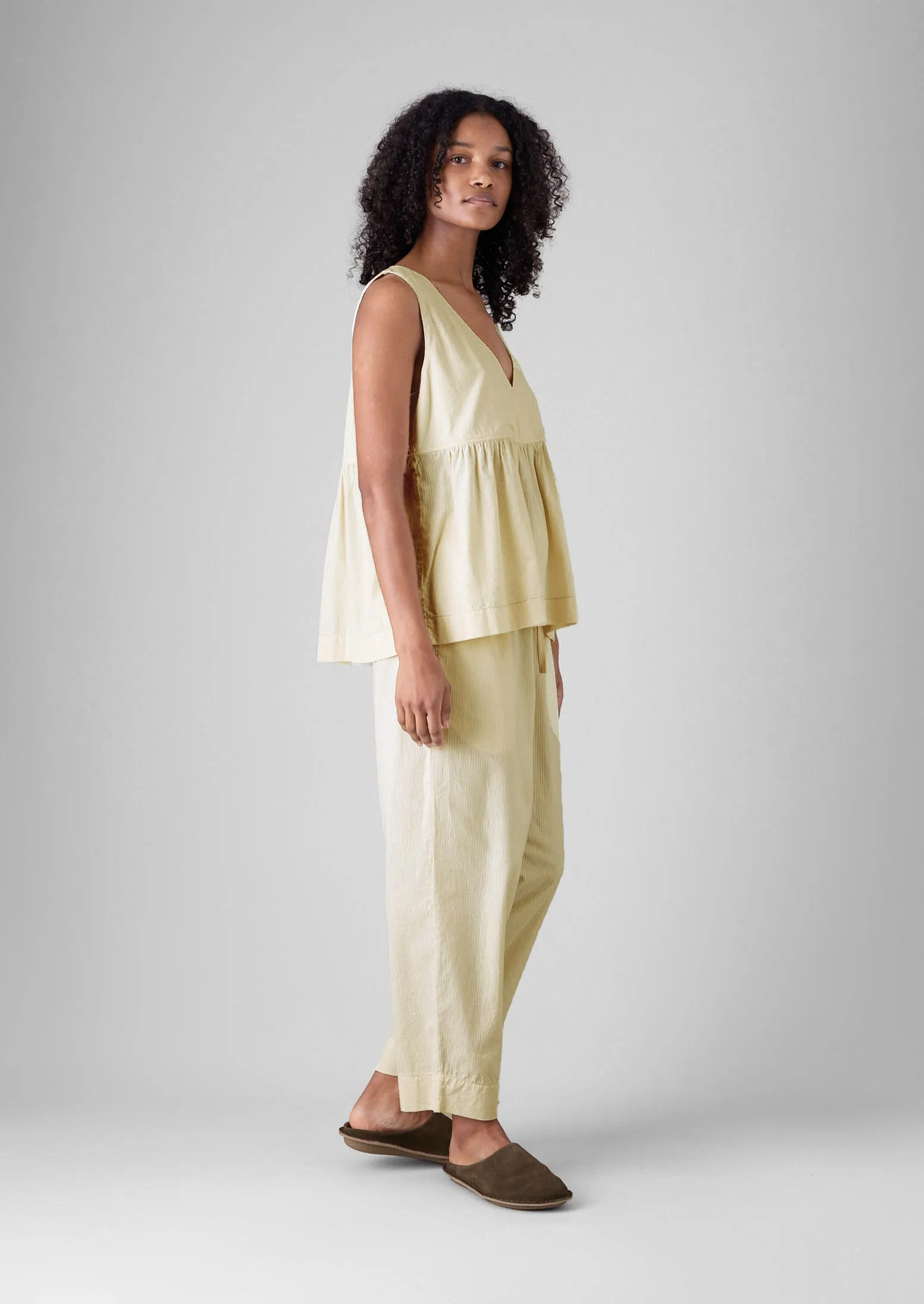 Raised Stripe Cotton Pyjamas | Chalk sold by TOAST product image thumbnail 4