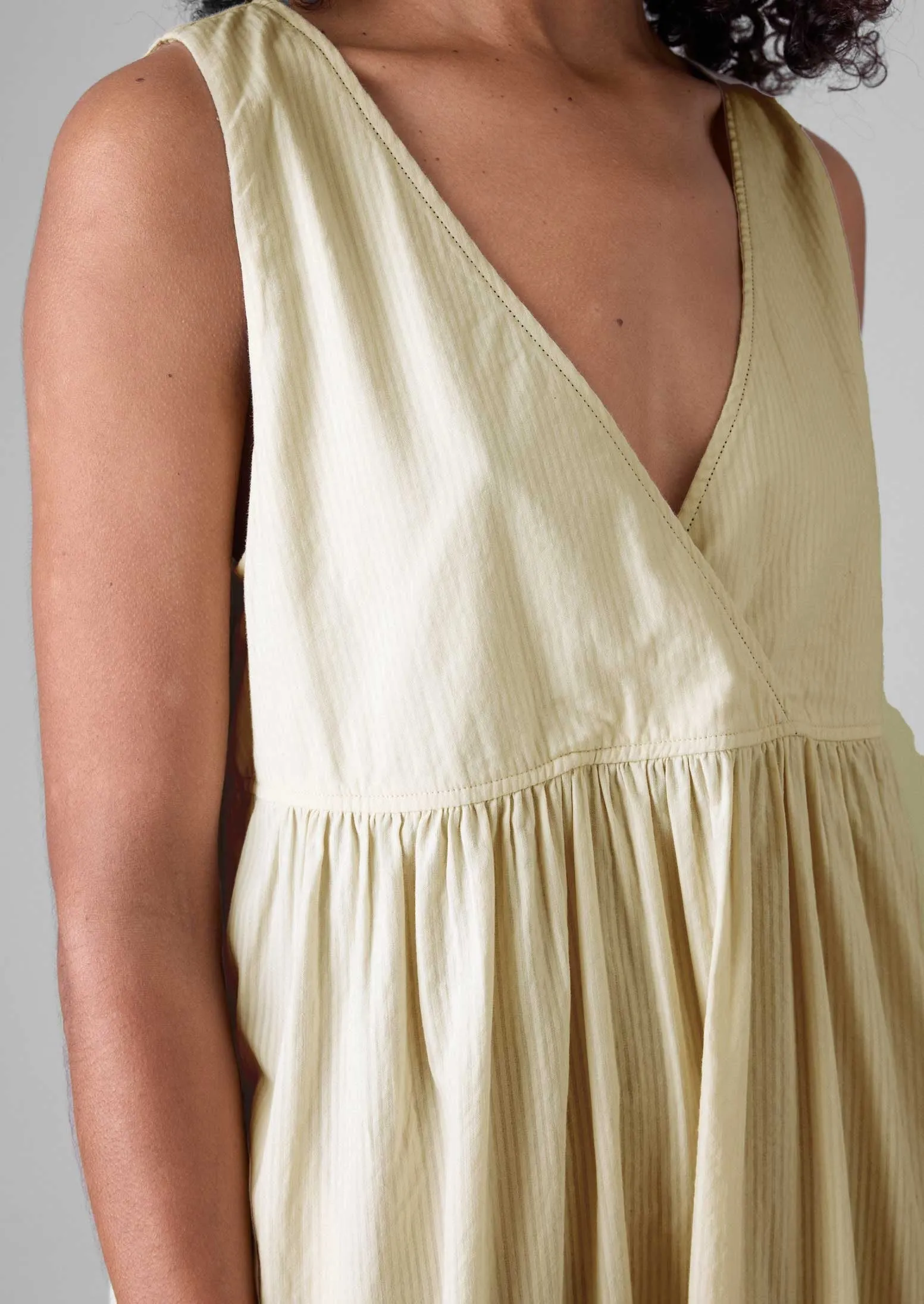 Raised Stripe Cotton Nightdress | Chalk sold by TOAST product image thumbnail 4