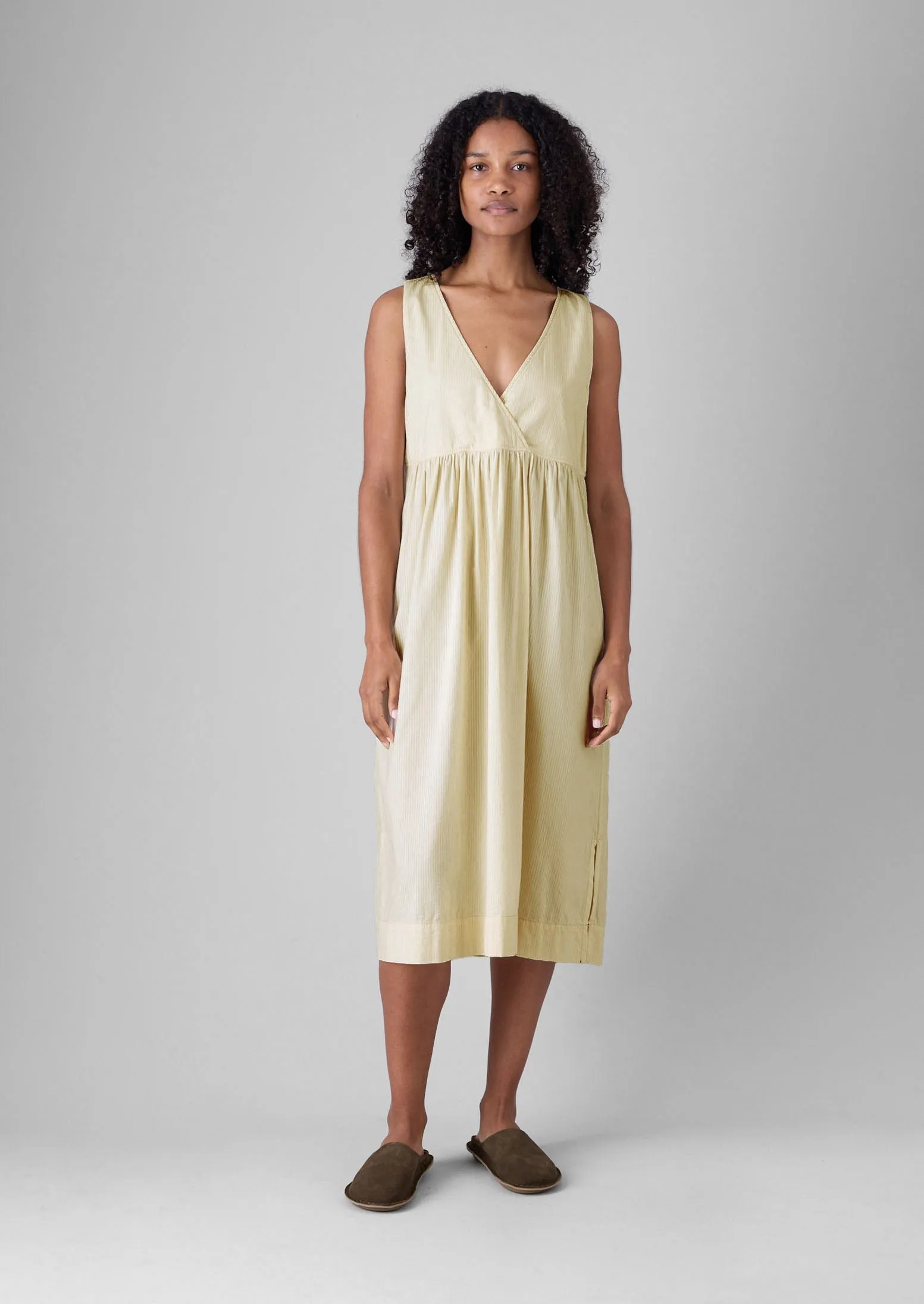 Raised Stripe Cotton Nightdress | Chalk sold by TOAST product image thumbnail 2