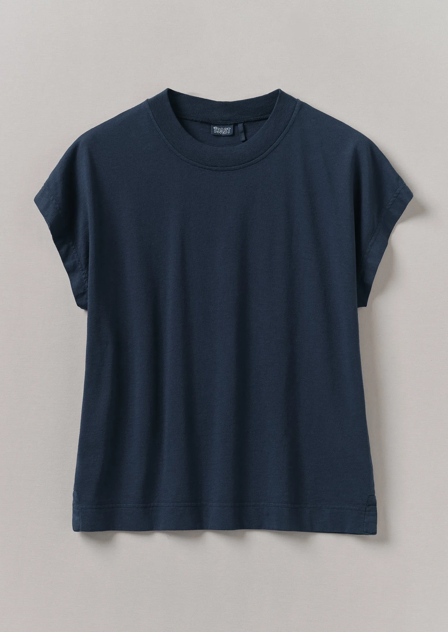 Rib Neck Sleeveless Tee | Raven Blue sold by TOAST