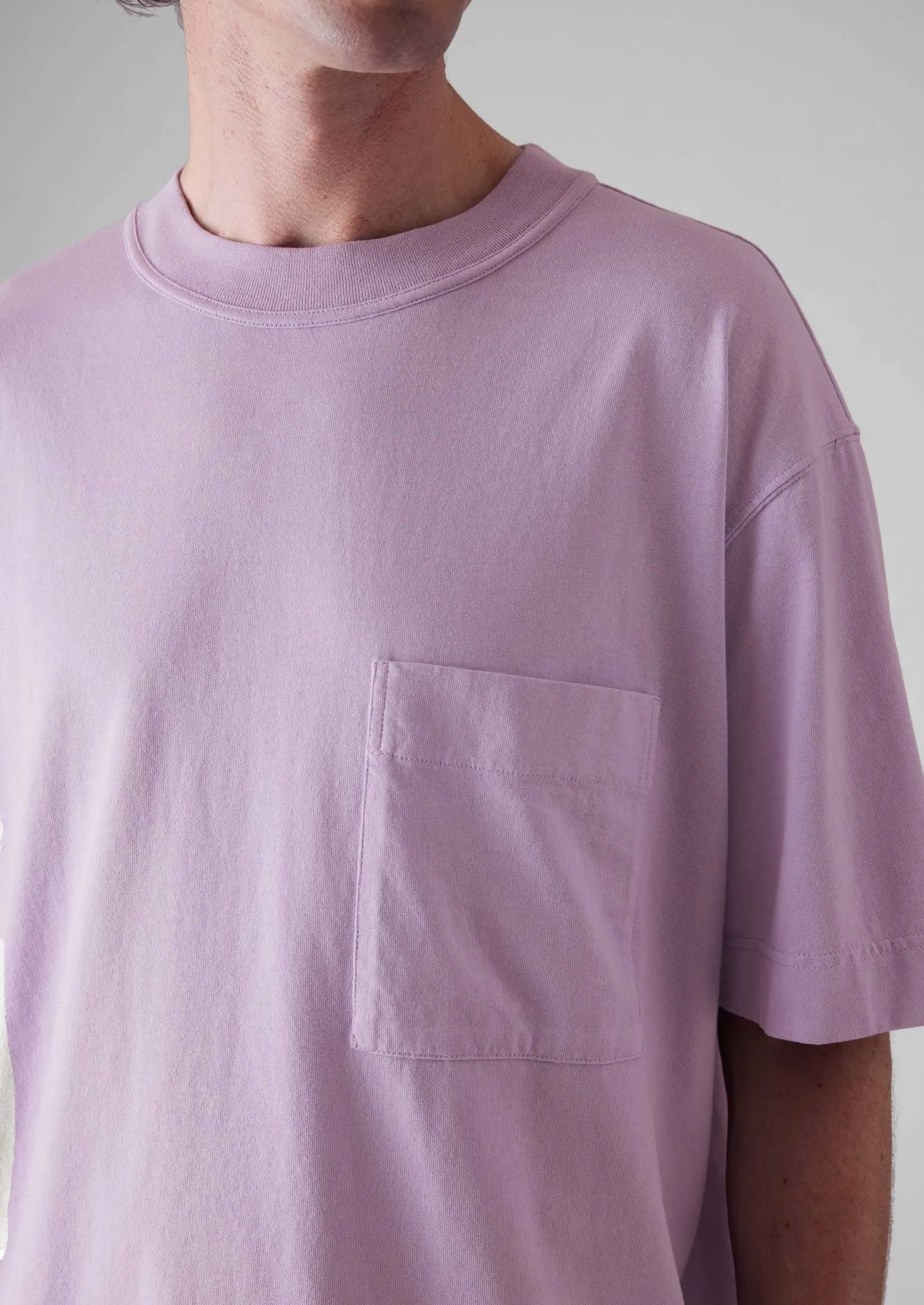 Garment Dyed Organic Cotton Tee | Wood Lilac sold by TOAST product image thumbnail 3
