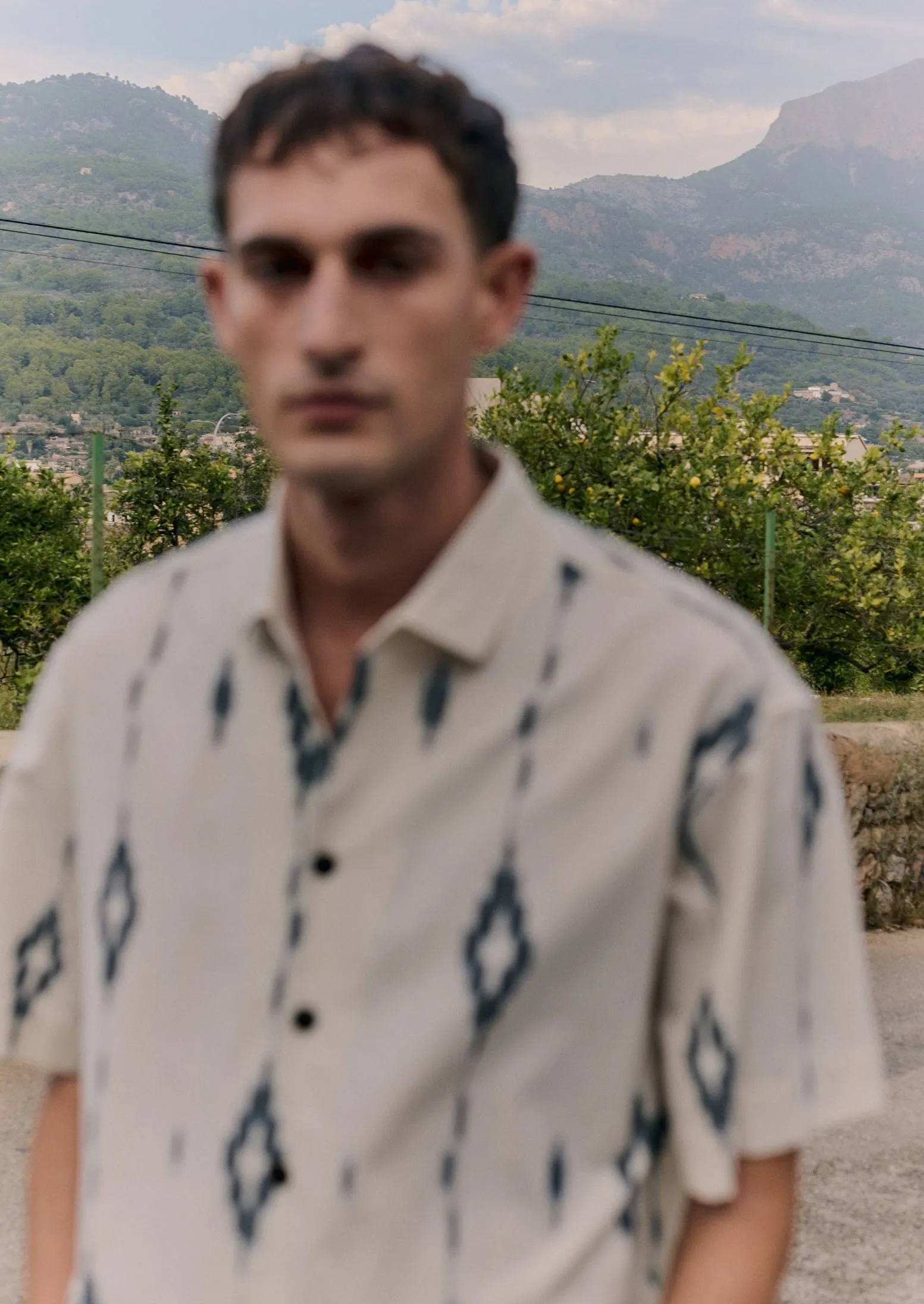 Kite Ikat Shirt | Navy/Ecru sold by TOAST product image thumbnail 3