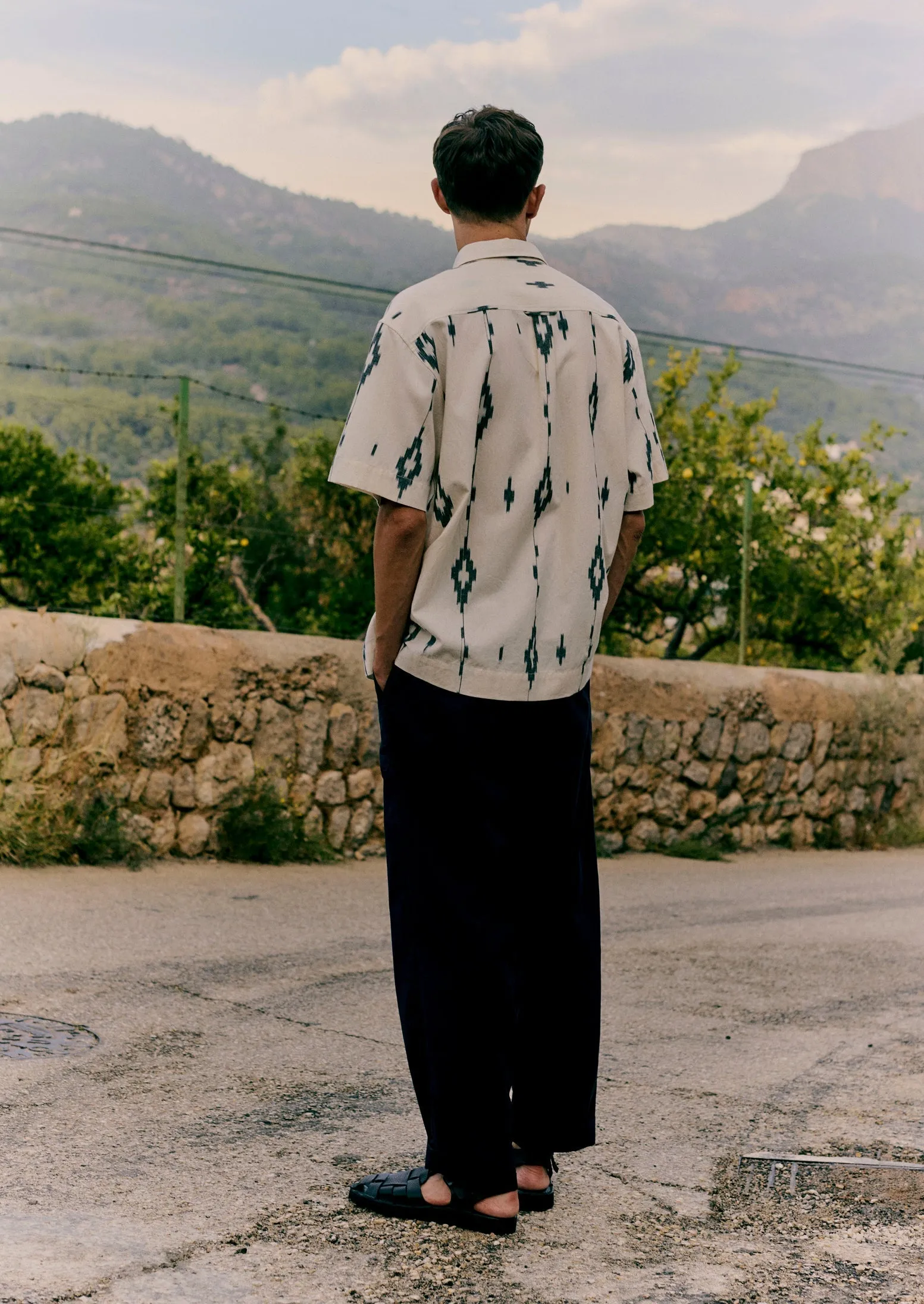 Cotton Linen Workwear Trousers | Raven Blue sold by TOAST product image thumbnail 4