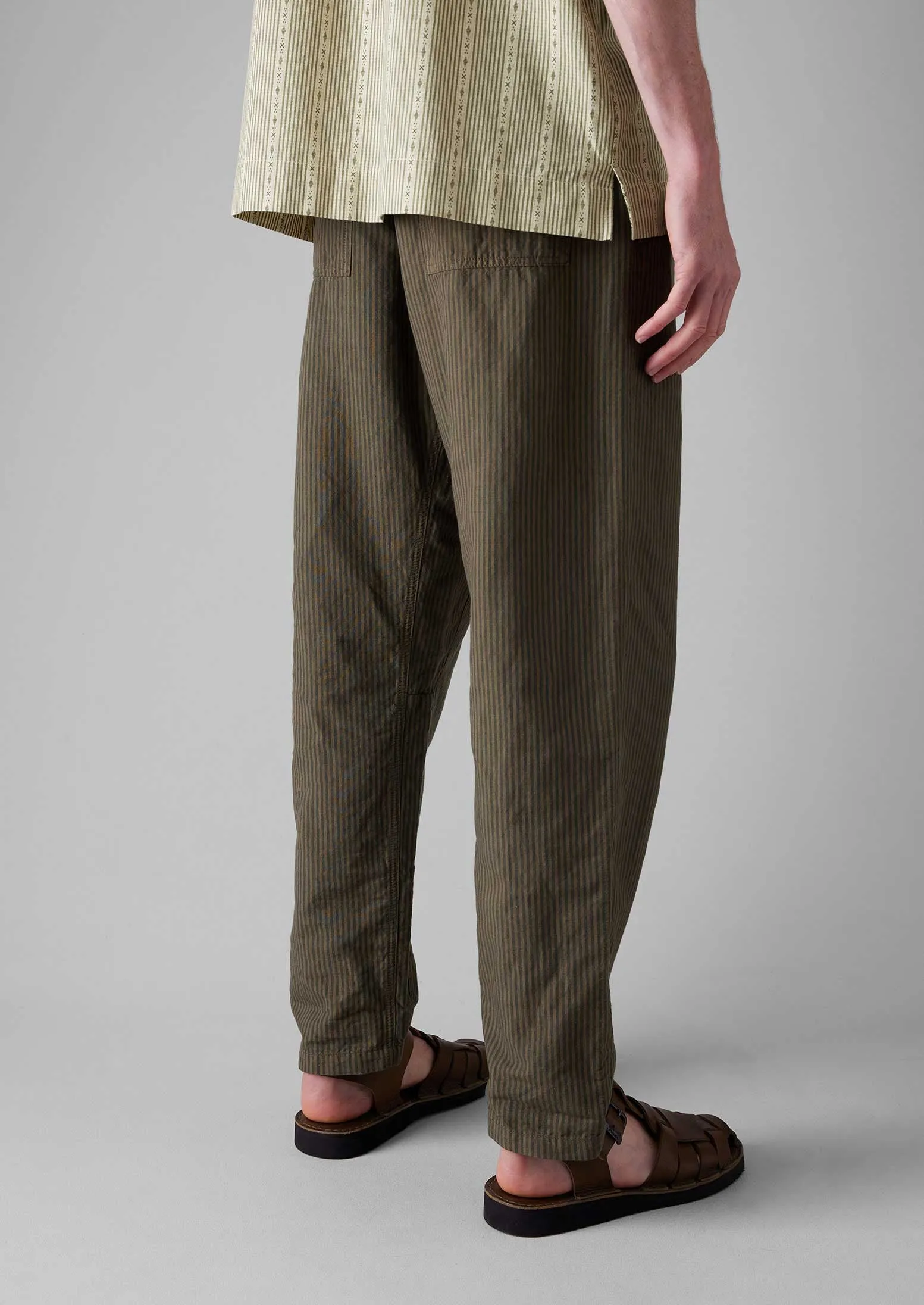 Alfie Overdyed Stripe Trousers | Fawn sold by TOAST product image thumbnail 4