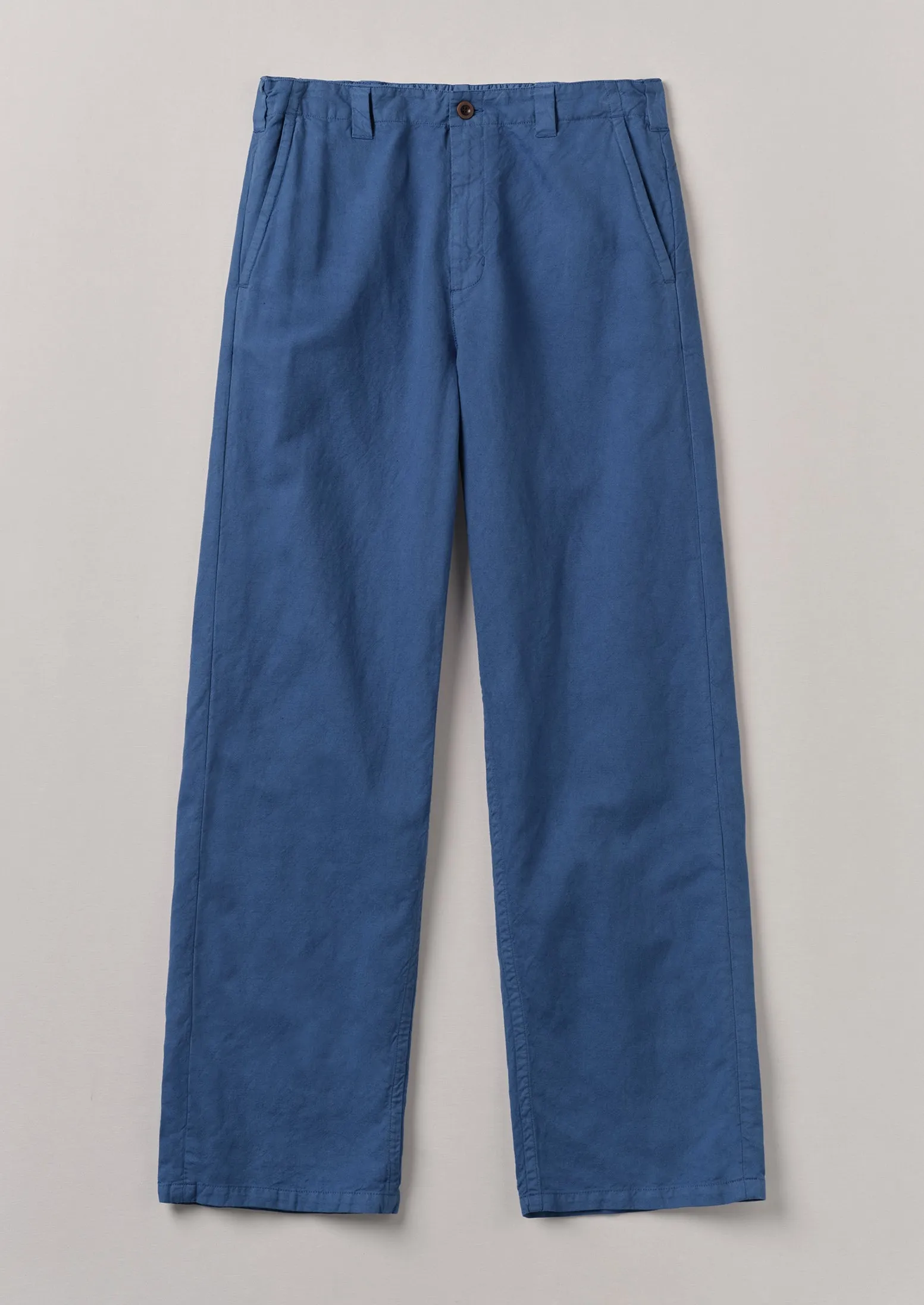 Rory Cotton Linen Drawstring Trousers | Washed Indigo sold by TOAST